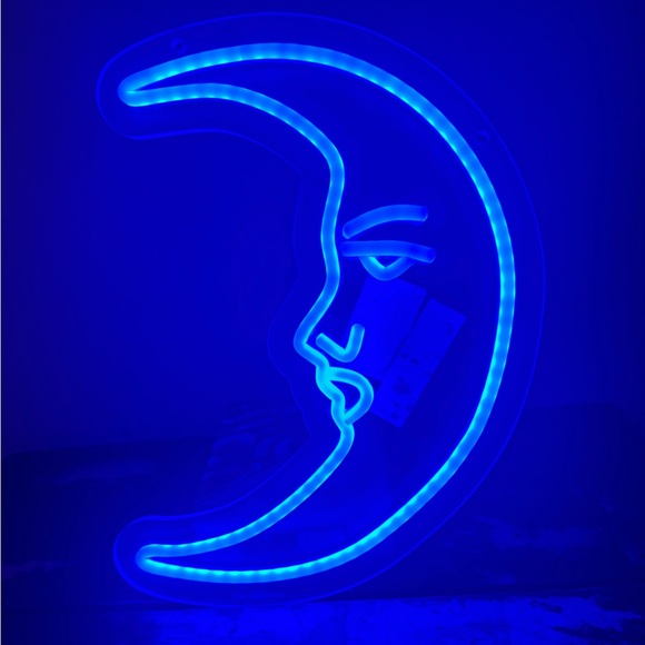 Wall Decor | Led Light Blue Moon | Poshmark